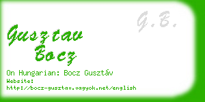 gusztav bocz business card